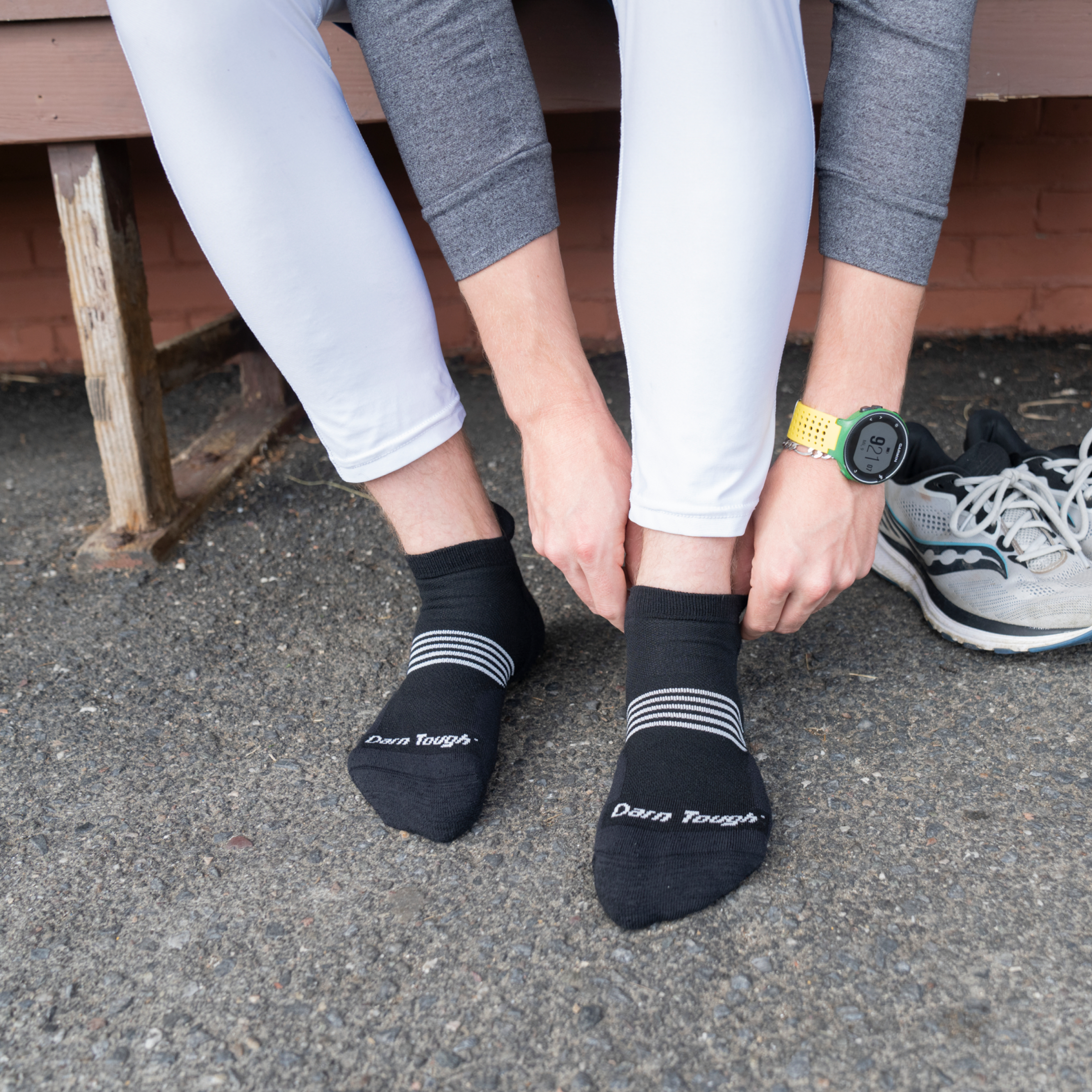 Socquettes avec languette antidérapante de running légères Element pour homme