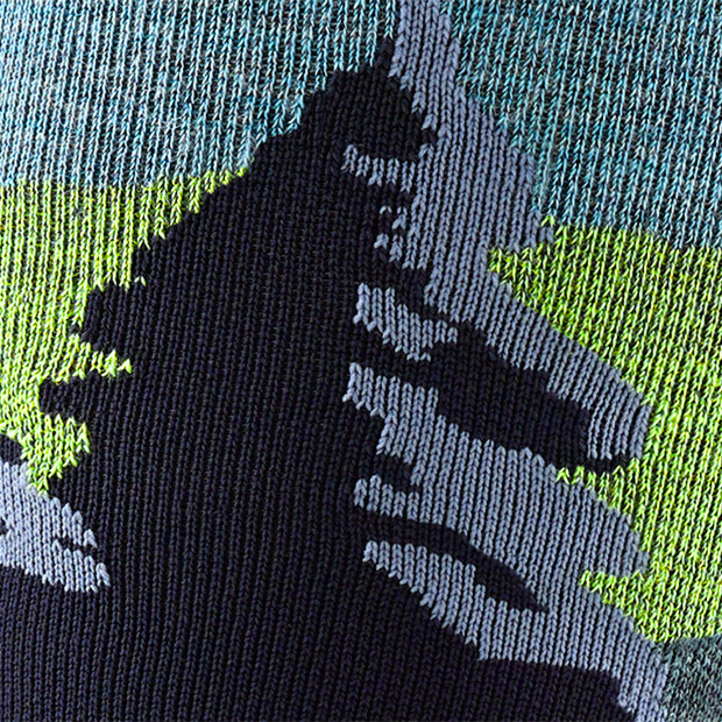 Call out detail image of the of the 8014 Midnight front image of evergreen tree snow covered