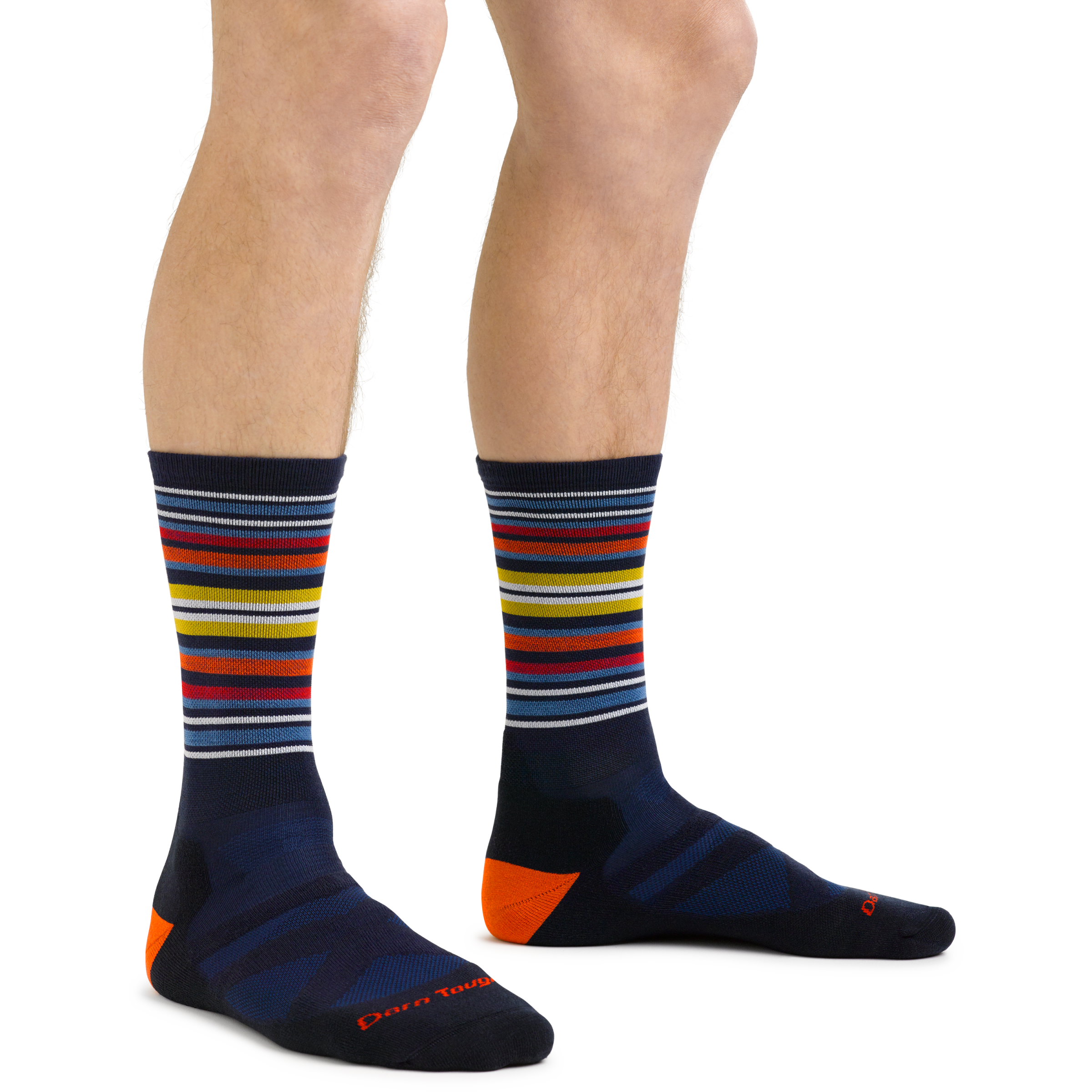 Men's Oslo Nordic Ski Socks in Eclipse blue on foot