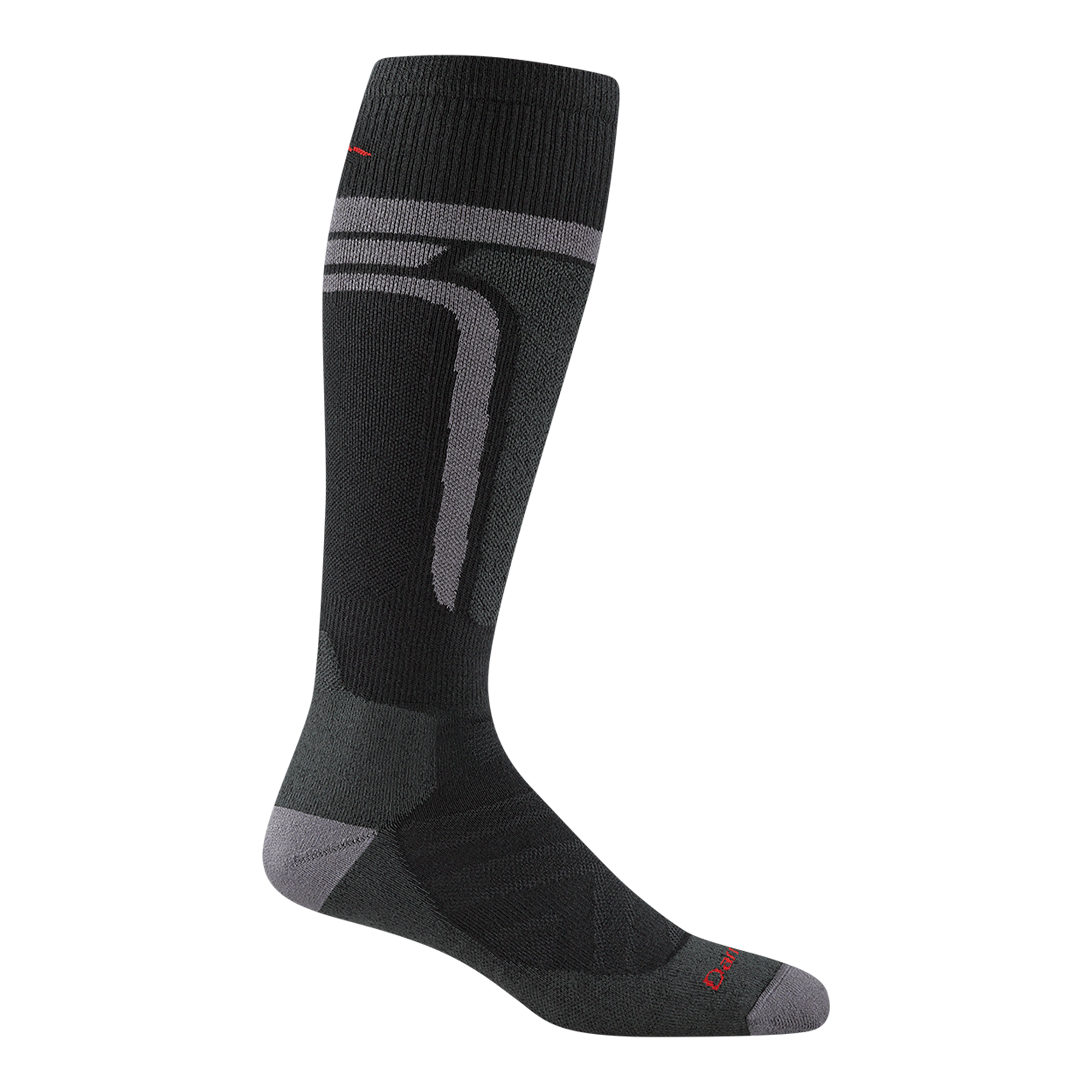 8058 Thermolite edge in  black featuring gray heel/toe, stripe around the cuff and stripe down the leg around the shin pad