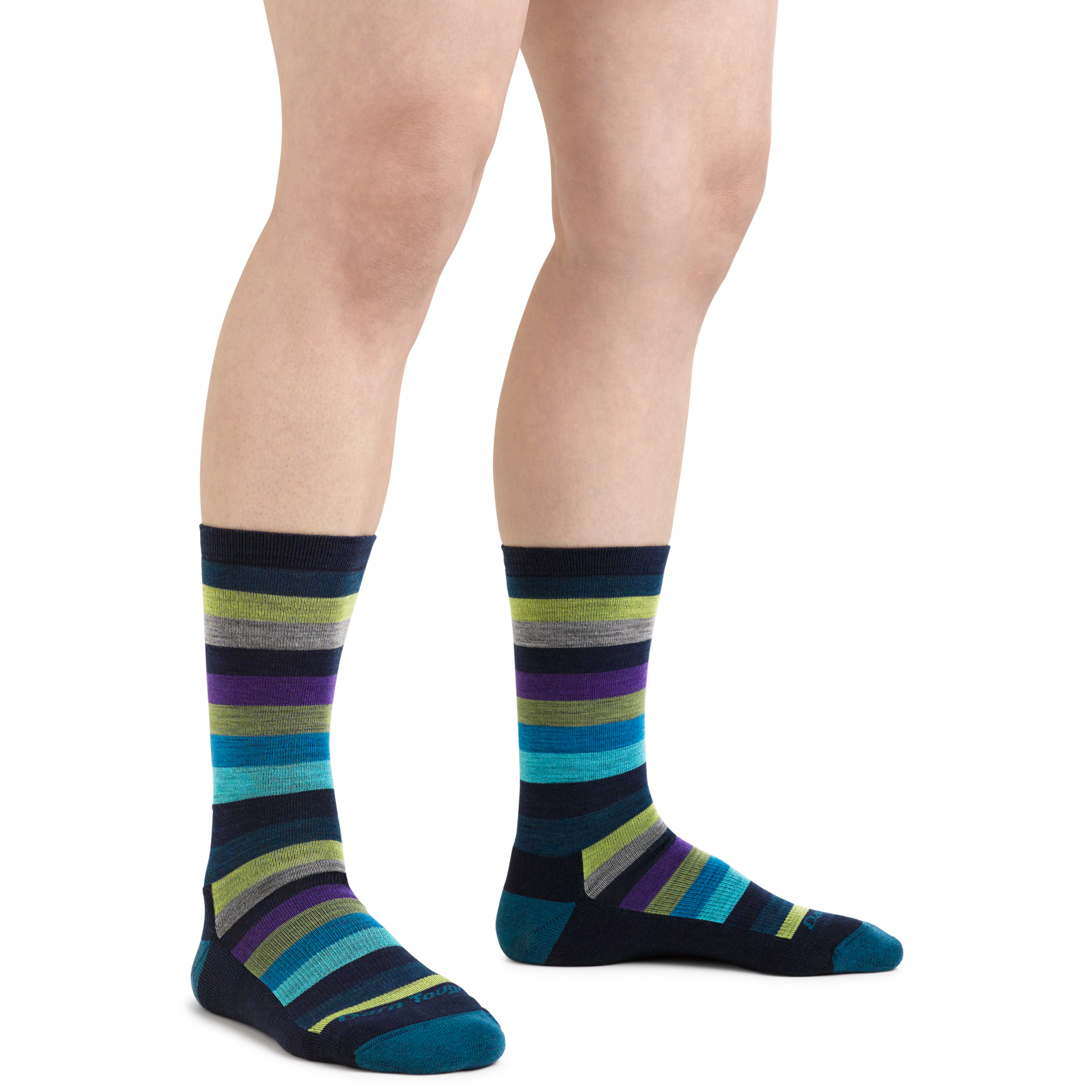 Women's Phat Witch Casual Socks in Dark Teal on foot