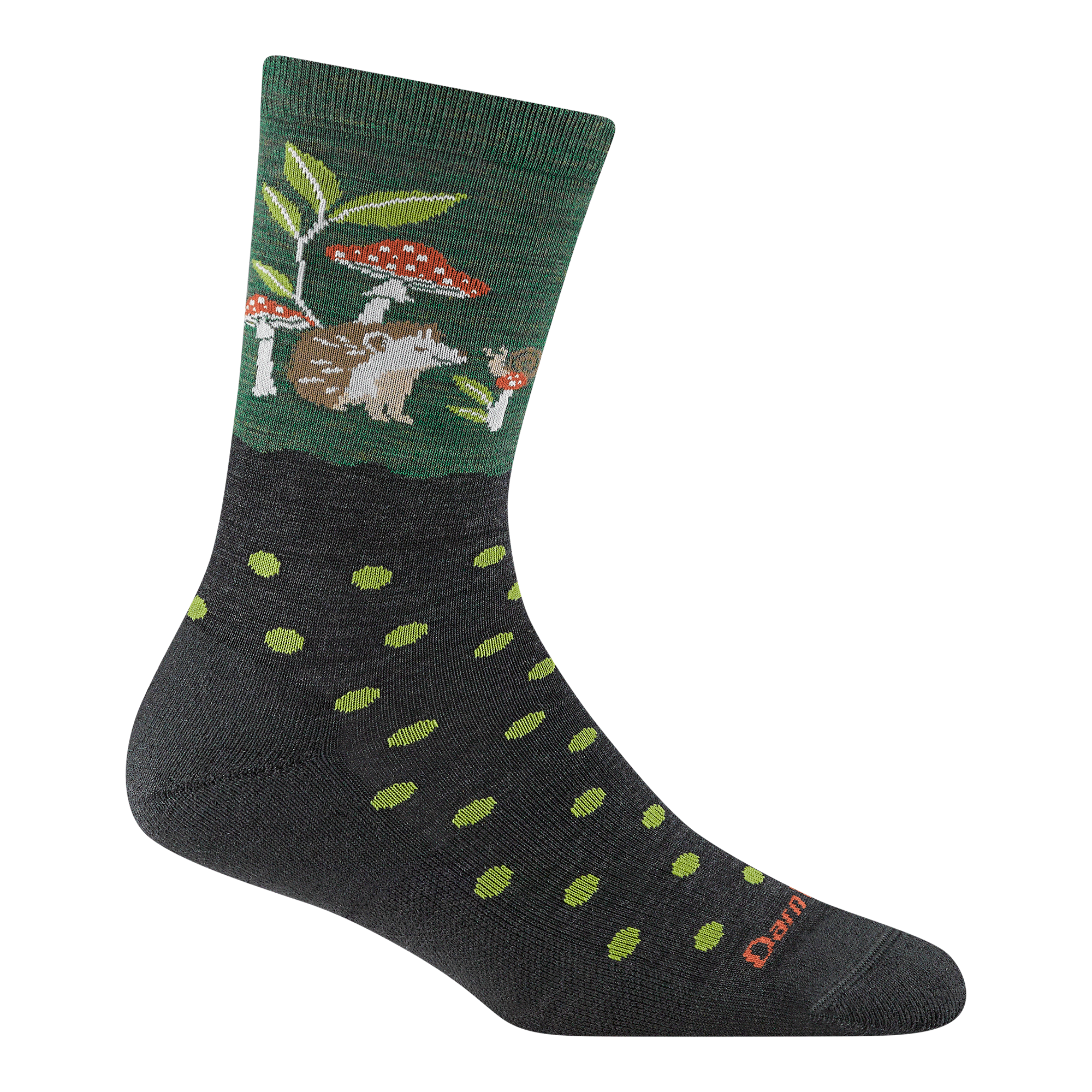 Reverse 6105 Wild life crew in hedgehog moss featuring a hedgehog talking with a snail under mushrooms 