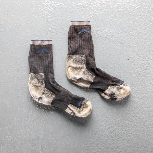Brown hiking socks unconditionally guaranteed for life