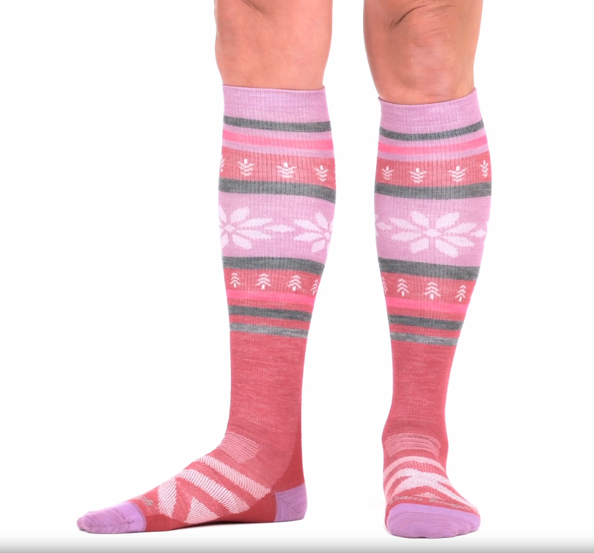 Chaussettes hautes de ski et de snowboard légères pour femme