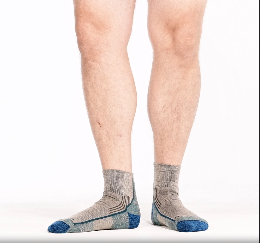 Mitteldicke Hiker Viertel-Wandersocken für Herren